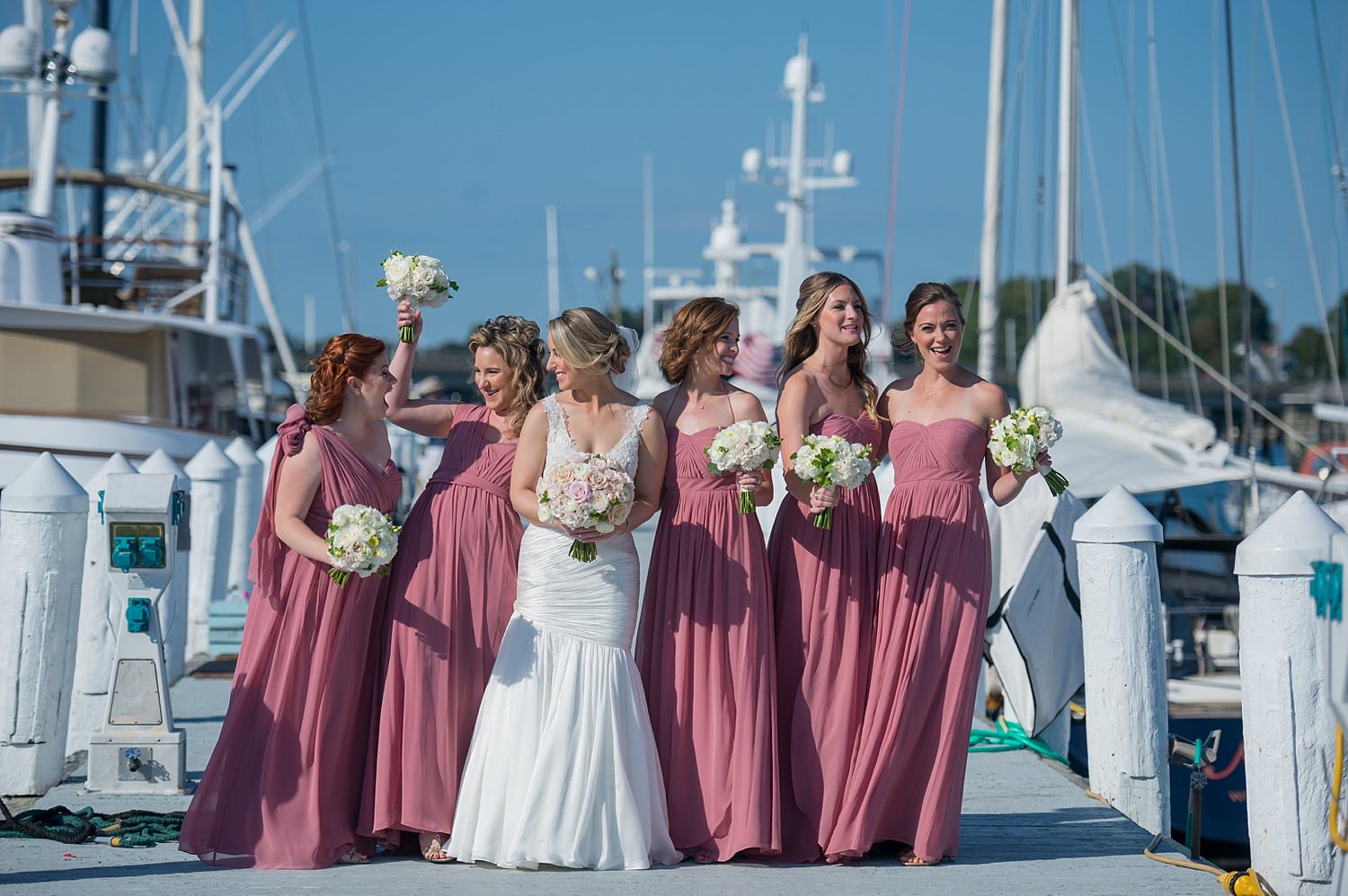Nautical style wedding at Belle Mer in Newport, RI