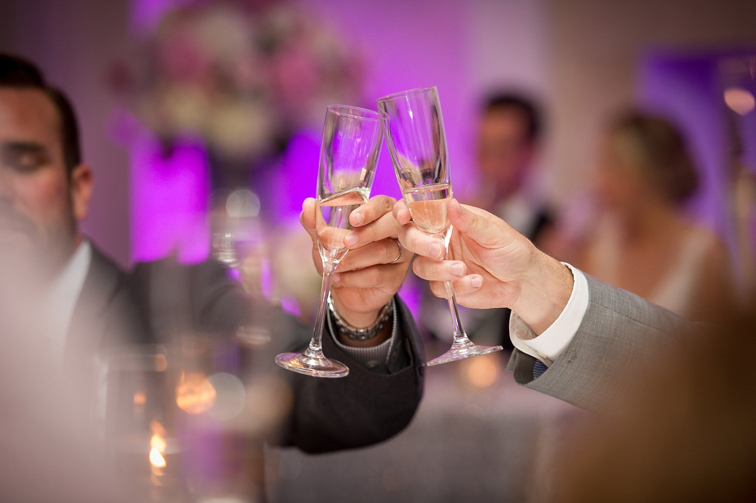 Wedding toasts at Belle Mer in Newport, RI