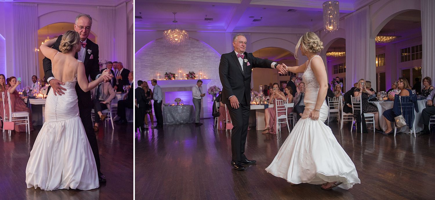 Father & Daughter dance at Belle Mer Wedding in Newport, RI