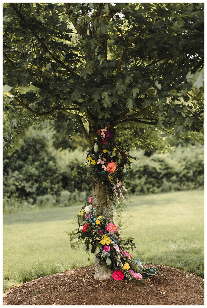 Floral tree decor for a wedding