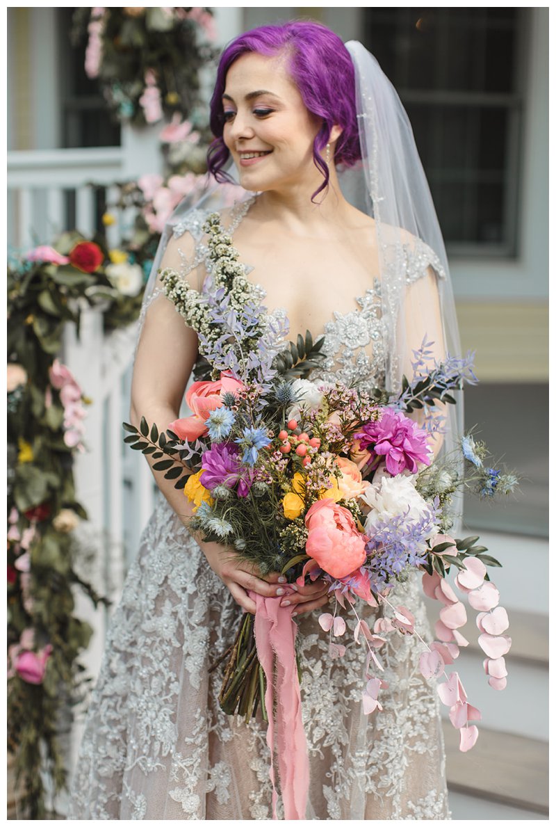 Colorful, whimsical bride bouquet