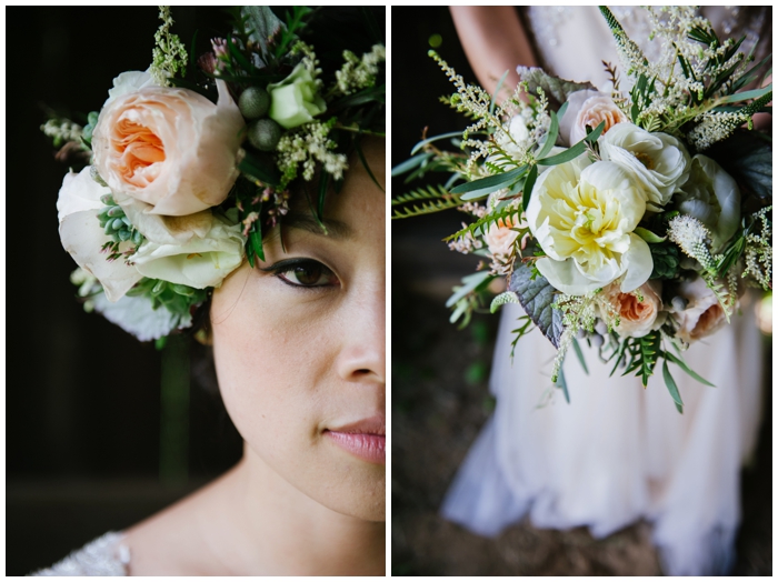 rustic blush bouquet and floral crown // a jubilee event http://www.eventjubilee.com // photography by c10 studios
