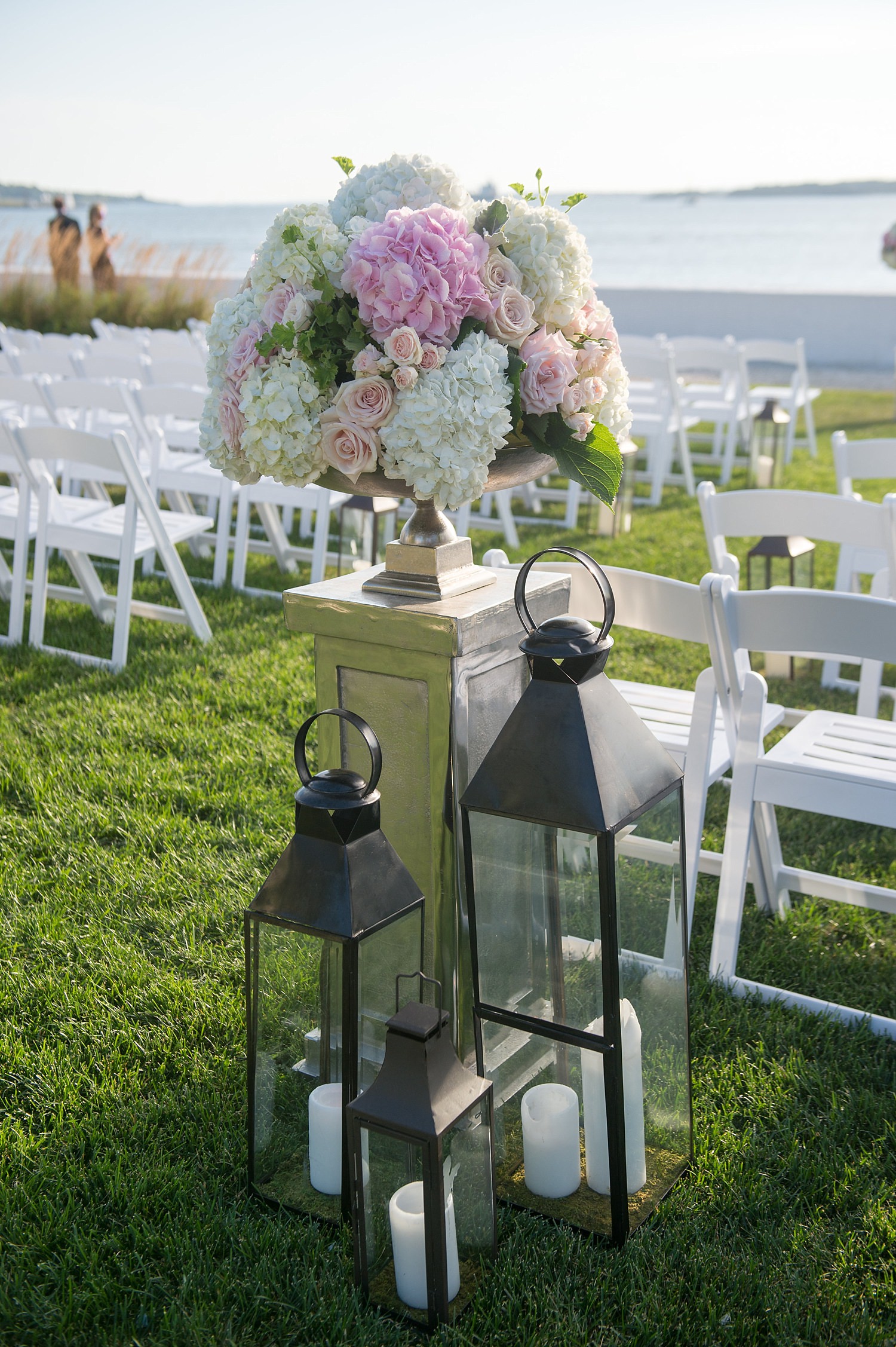 Nautical style wedding at Belle Mer in Newport, RI