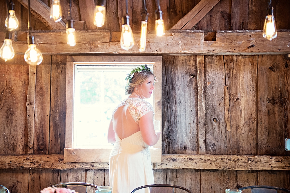 Same sex destination wedding in Maine with rustic details, as seen in Martha Stewart Weddings