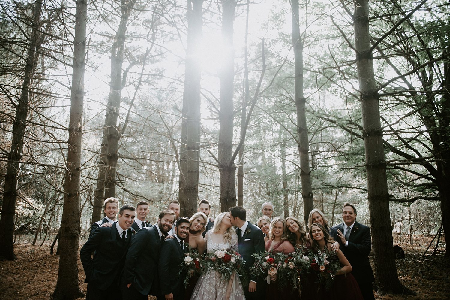 Rustic bridal party at The Webb Barn in Wethersfield, CT