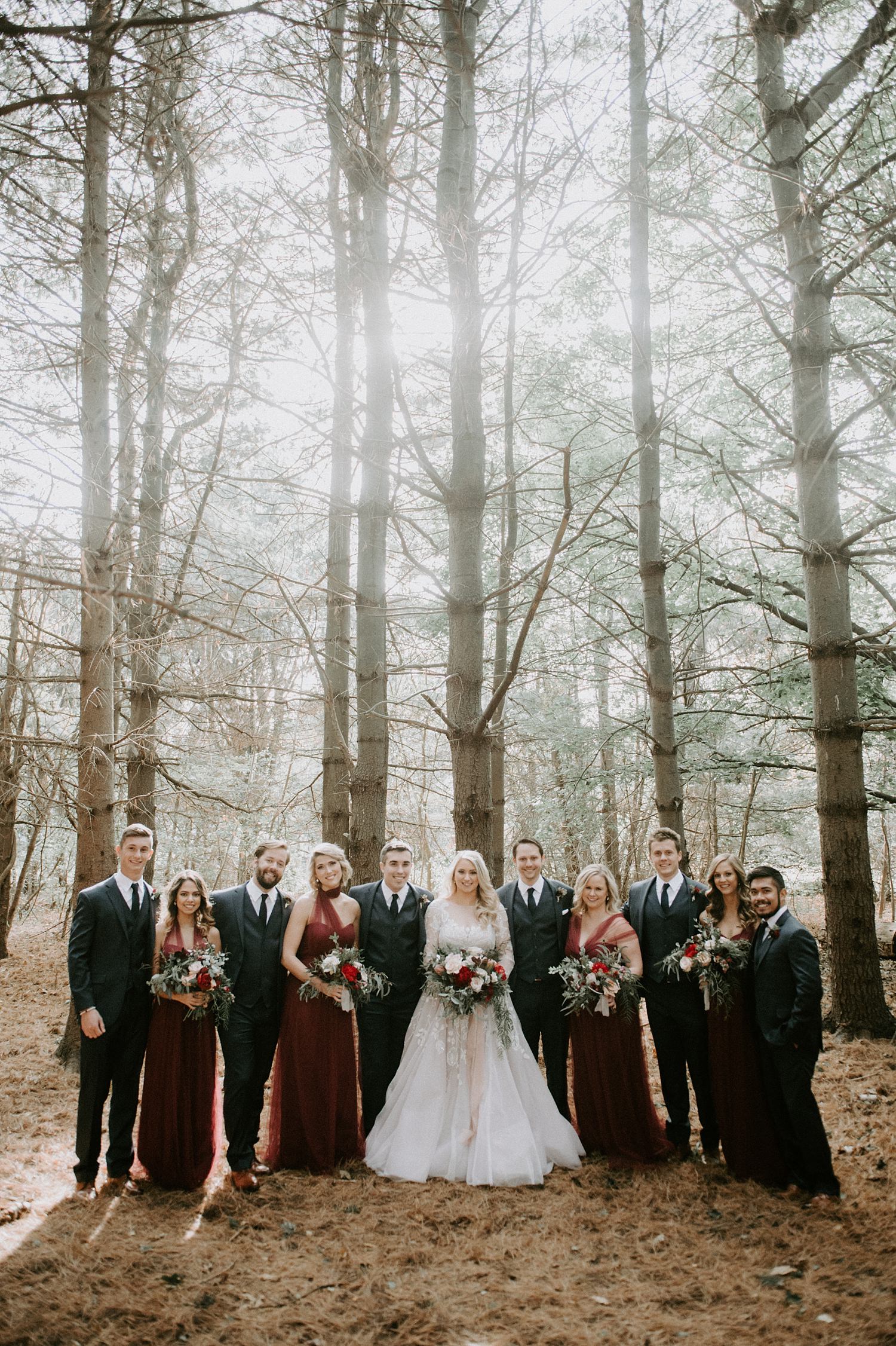 Rustic bridal party at The Webb Barn in Wethersfield, CT